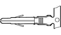 Pin Contact for Power Applications, Crimp Type, Gold Finish