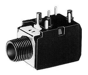 Composite Video Connector 6.35mm Right Angle Jack - Black