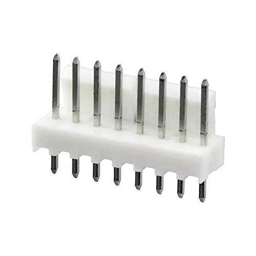 White Male Wire-Board Connector - 8 pins - KK 254 Series