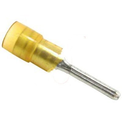 Yellow Vinyl Insulated Pin Terminal 12-10