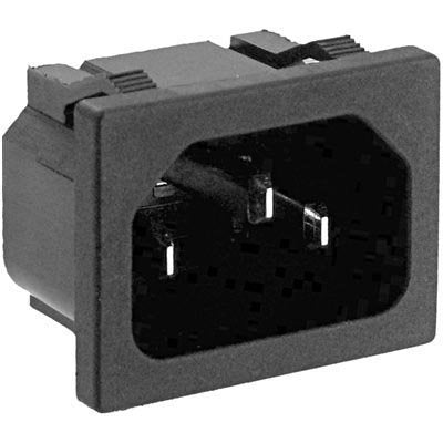 Panel-Mount Snap-In AC Power Male Inlet Connector - 701W Series