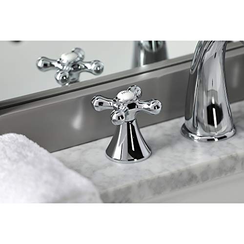 Widespread Bathroom Faucet - Cross Handle, Polished Chrome