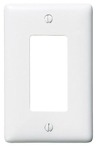 1-Gang Decorator Wall Plate - White Plastic