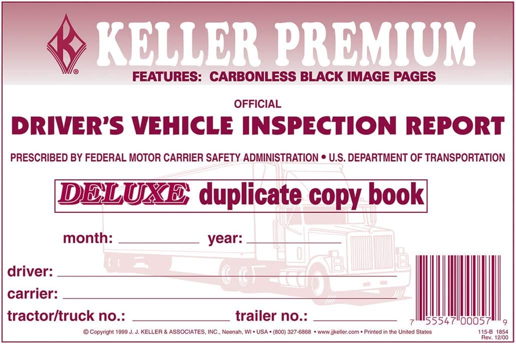 Carbonless Driver Vehicle Inspection Form