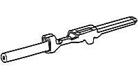 Tab Contact Crimp Tin Connector for Wire Gauge 22-24 AWG