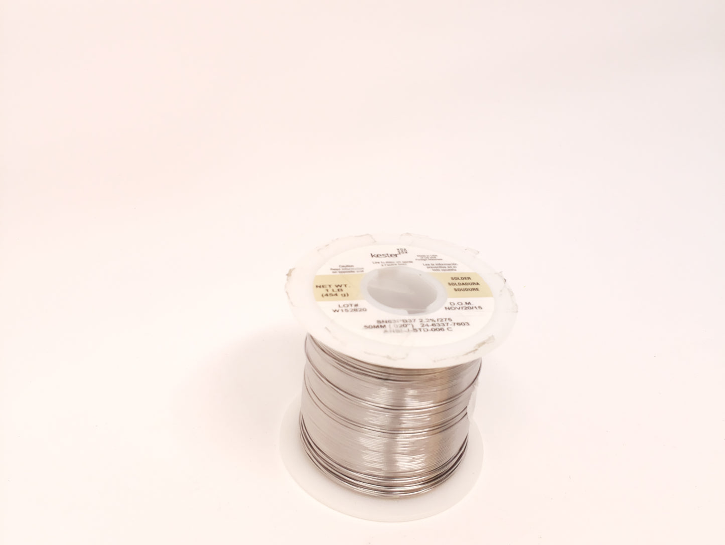 Sn63Pb37 Wire Solder 0.020" 1 lb Spool