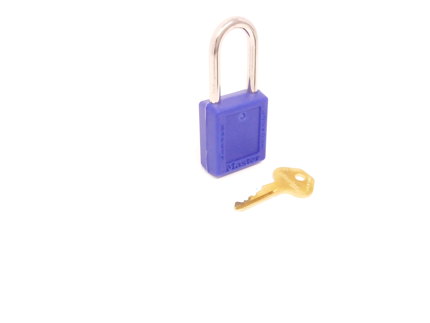 Blue Thermoplastic Padlock - 1/4" Shackle Diameter, 1-1/2" Body Width