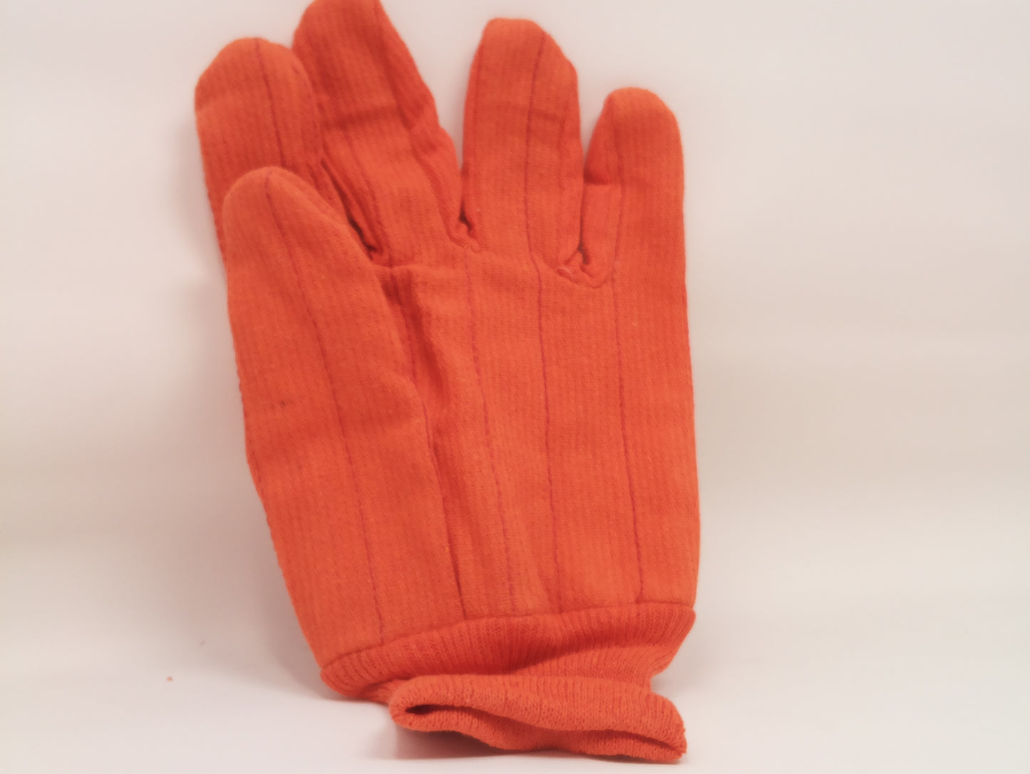 Knit Gloves - Size L, 10 inch Length, Canvas Fabric, Clute Cut, Knit Wrist Cuff