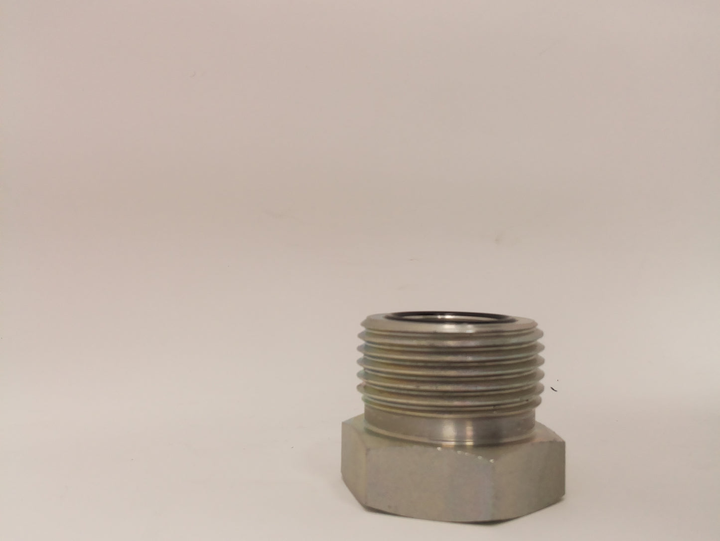 1-3/16"-12 Male Flat Face Plug - Zinc Plated Steel