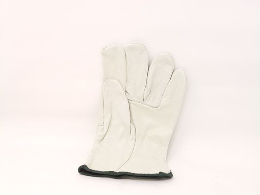 Leather Gloves - Cream, Medium