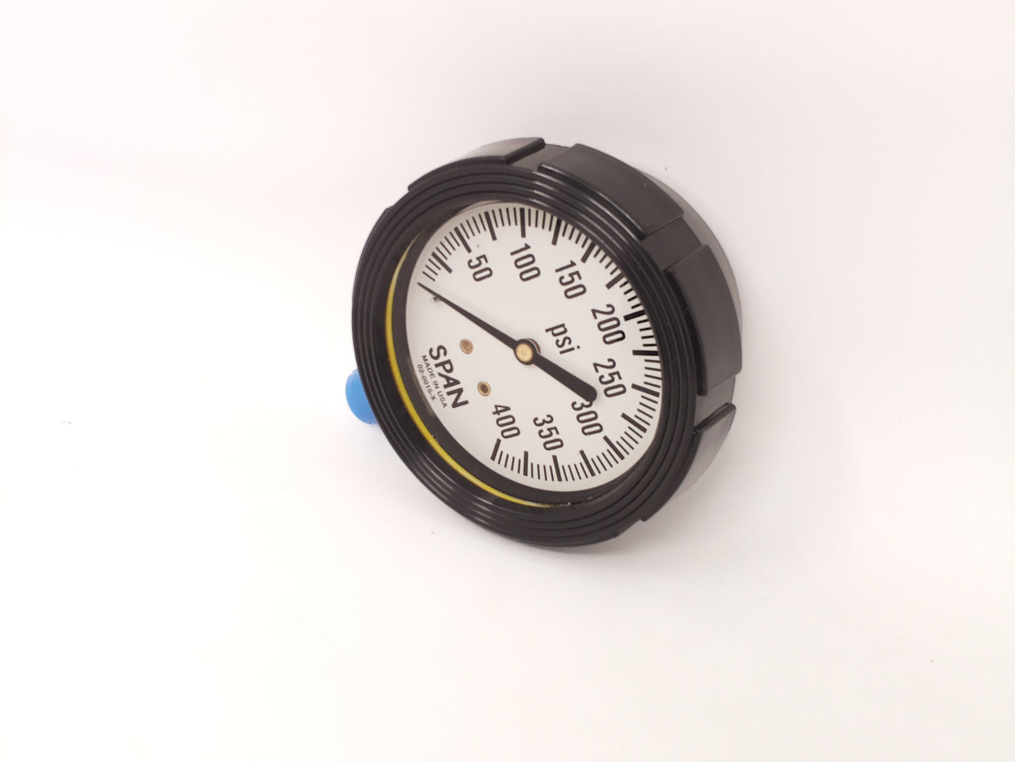 Industrial Pressure Gauge - 0 to 400 psi, Bottom Connection, 1/4 in NPT