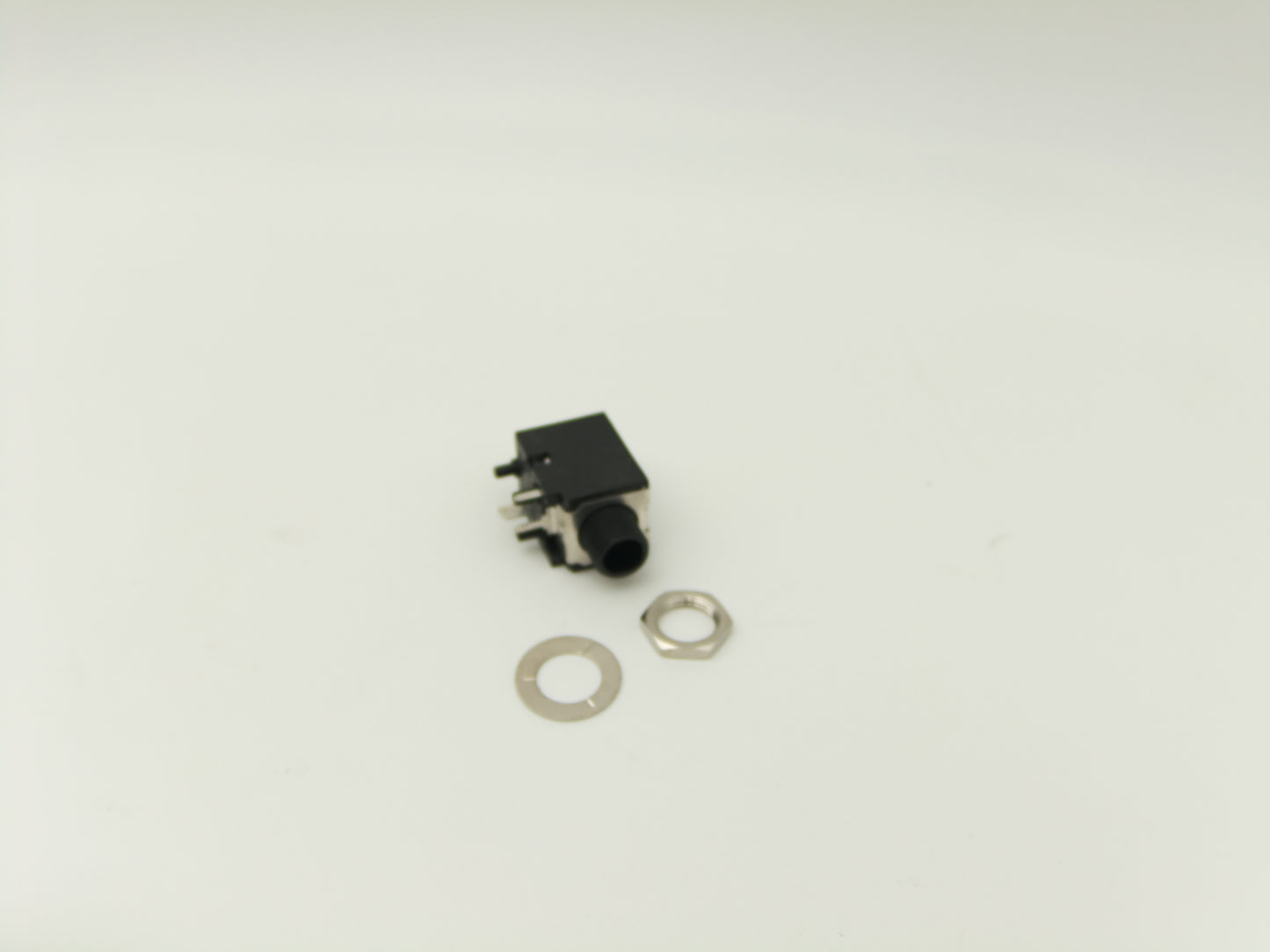 Composite Video Connector 6.35mm Right Angle Jack - Black