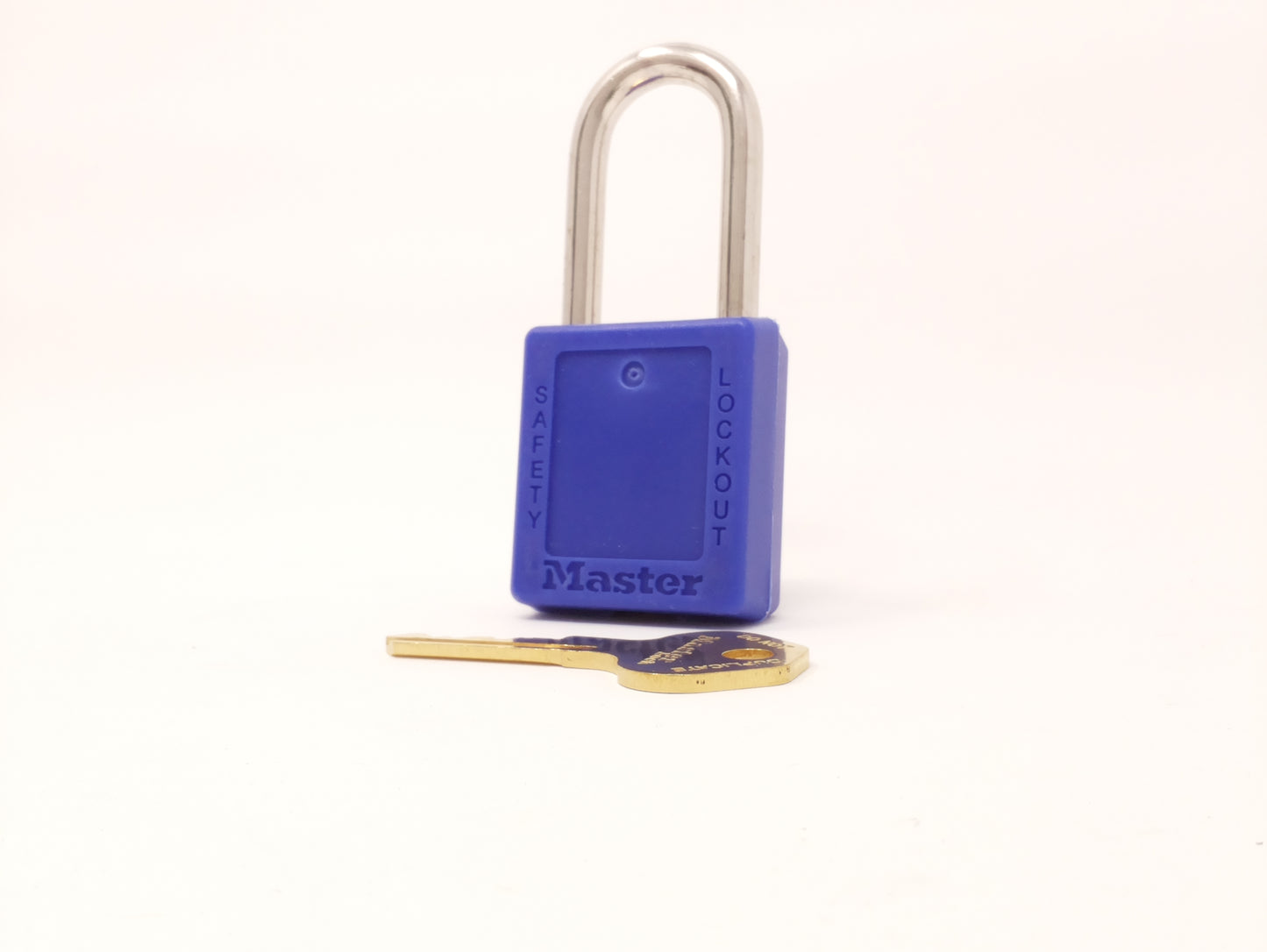 Blue Thermoplastic Padlock - 1/4" Shackle Diameter, 1-1/2" Body Width