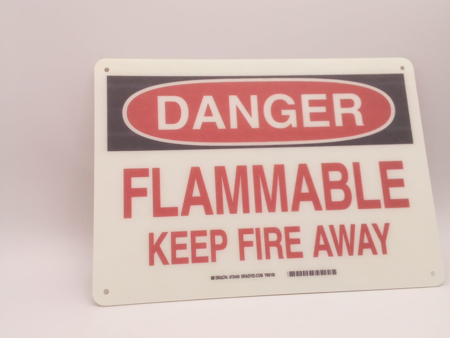 Danger Sign 14x10 - Flammable Keep Fire Away