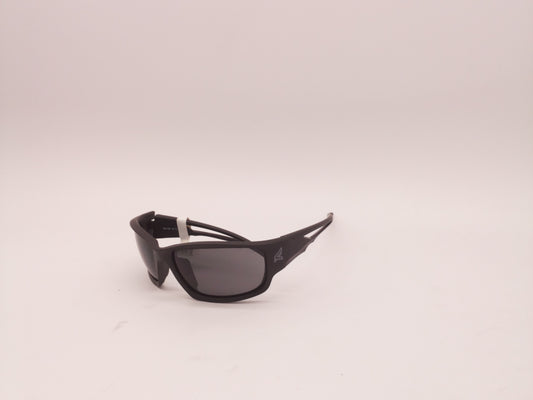 Traditional Style Safety Glasses with Smoke Lenses and Black Frame