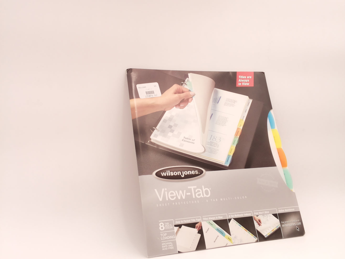 Sheet Protector Set with 8 Multicolored Tabs