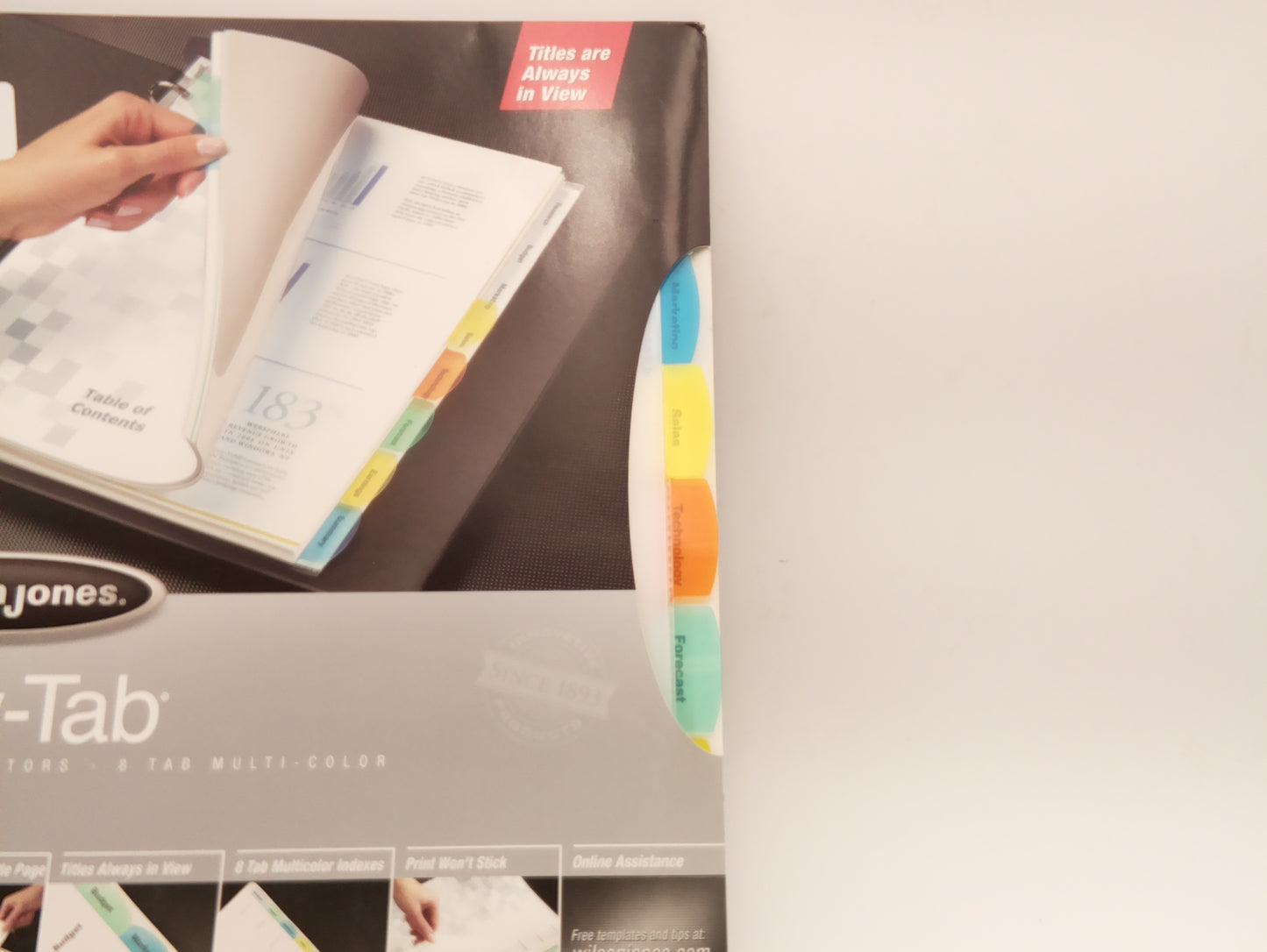 Sheet Protector Set with 8 Multicolored Tabs